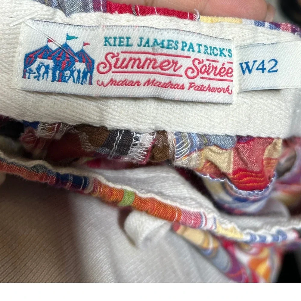 Kiel James Patrick Summer Soiree Indian Madras Patchwork Shorts Men's 42